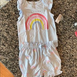 NWT Sweet 2 piece body suit and short set for baby